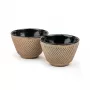 Bredemeijer Xilin Cast Iron Tea Cup Set of 2, Camel, 100 ml