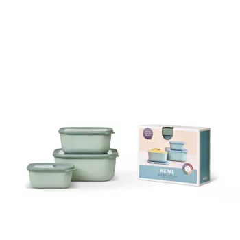 Mepal Cirqula Multi Bowl Set 3-Piece, Nordic Sage