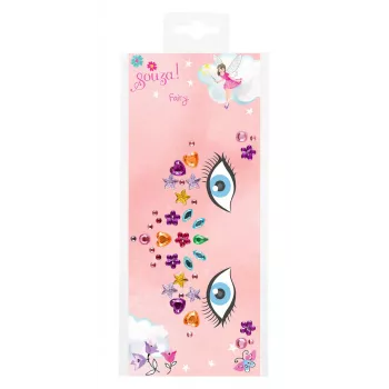 Souza! 3D Crystal Face Stickers for Girls - Fairy Theme 30+ Pieces (Bulk Pack of 6 Sets)