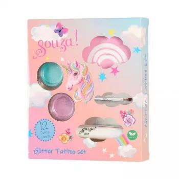 Souza! Unicorn Glitter Temporary Tattoos 12 pcs