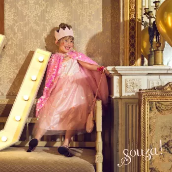 Souza! Laurence Sequined Pink Cape Costume 8-10 Years