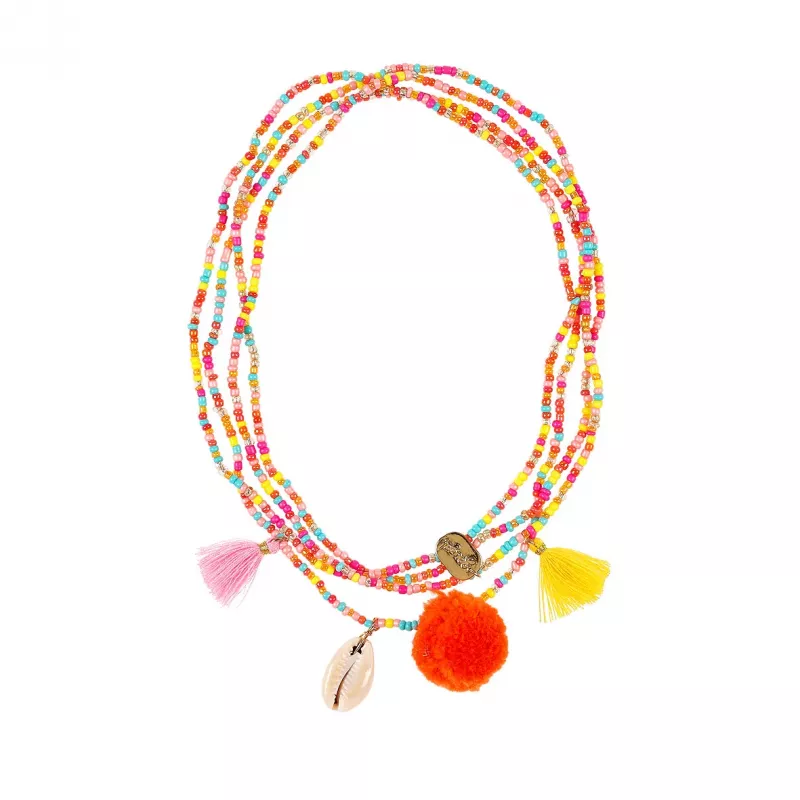 Souza! Sylvie Multicolored Beaded Necklace with Charms - 4 Strands for Toddlers