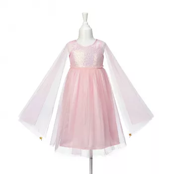 Souza! Princess Fairy Costume Dress Silvianne Pink Tulle Long Sleeves 8-10 Years
