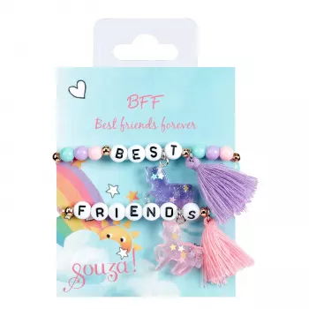 Souza! Friendship Bracelets with Beads for Girls 2 pcs BFF
