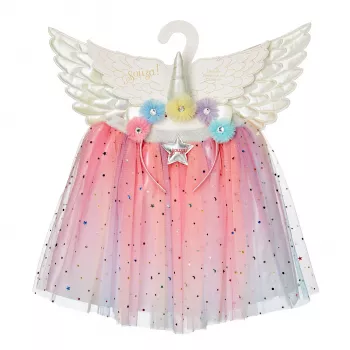 Souza! Celestia Fairy Costume Set 3-Piece: Skirt, Headband, Wings for Girls 3-4 Years