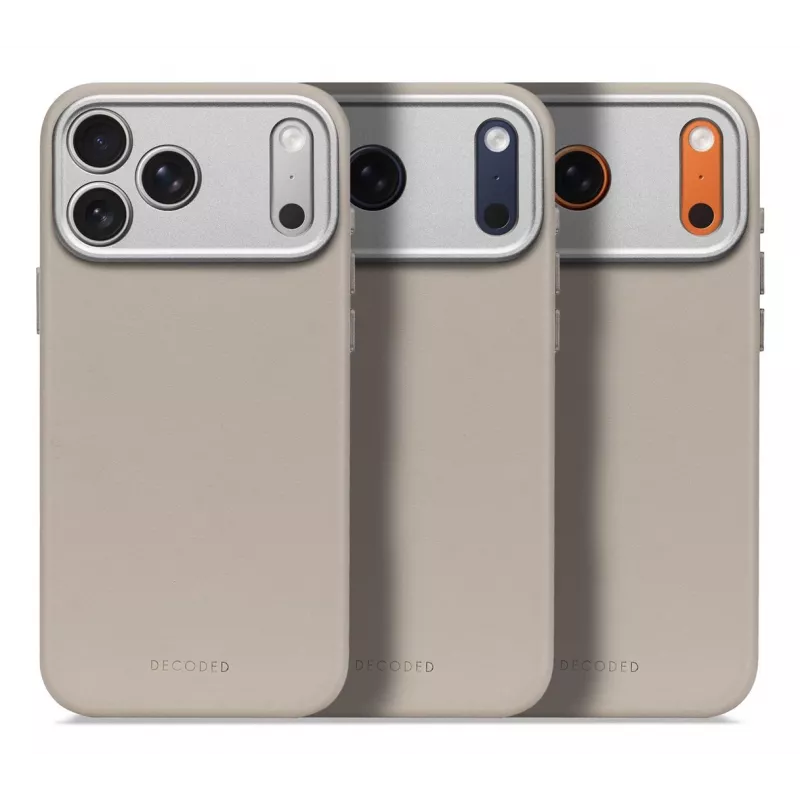 Decoded Leather Back Cover for iPhone 17 Pro Max MagSafe Compatible Solid Clay