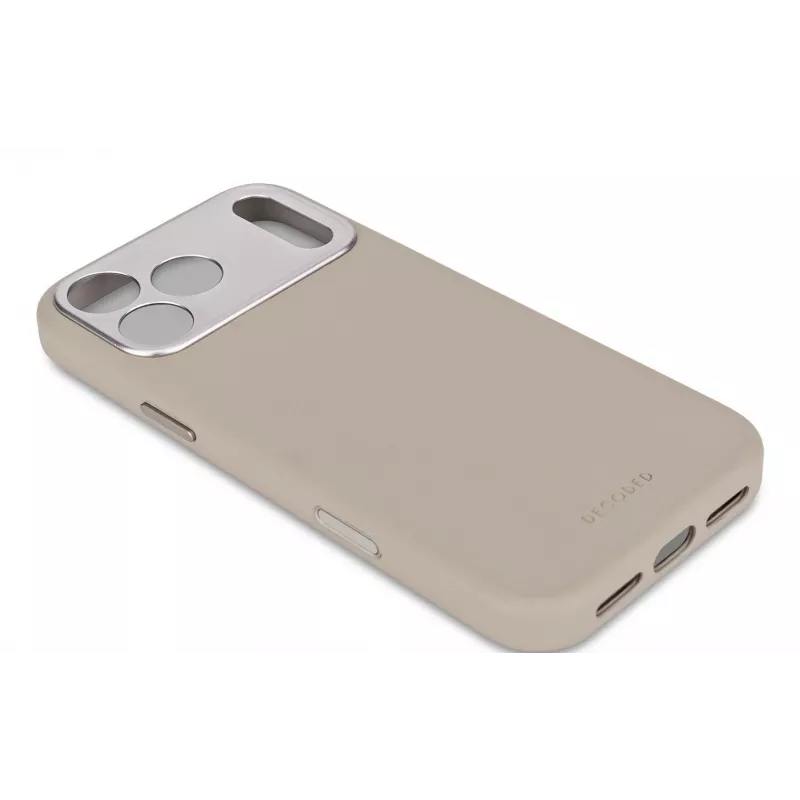 Decoded Leather Back Cover for iPhone 17 Pro Max MagSafe Compatible Solid Clay