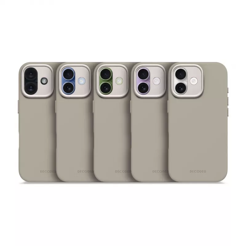 Decoded AntiMicrobial Silicone Back Cover for iPhone 17 MagSafe Compatible Soft Taupe