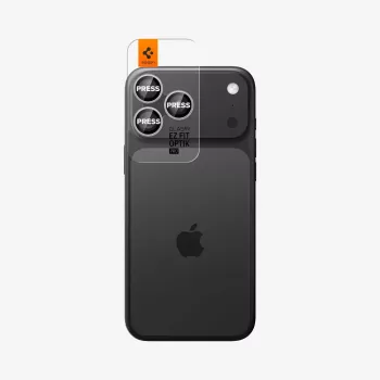 Spigen Optik Pro Glas.tR EZ Fit Camera Protector 2-Pack for iPhone 14 Pro / Max, 15 Pro / Max, 16 Pro / Max, 17 Pro / Max - Silver