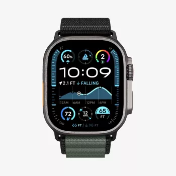 Spigen Rugged Armor Pro WBF1 Band for Apple Watch 44/45/46/49mm Black/Green