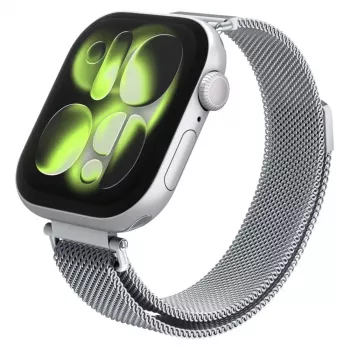 Spigen WBM4 Stainless Steel Band for Apple Watch 8/9/10/11/SE (40/41/42mm) Silver