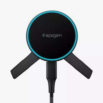 SPIGEN EV15MAQ Essential Magnetic MagSafe Vent Car Mount Wireless Charger 15W Qi2 Black