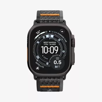 Spigen Athlex Air 2 Apple Watch Band 44/45/46/49 mm Active Black/Orange