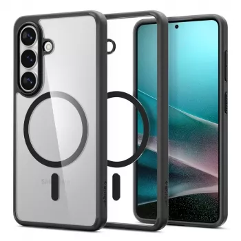 Spigen Ultra Hybrid Mag MagSafe Case for Samsung Galaxy S26+, Transparent/Black