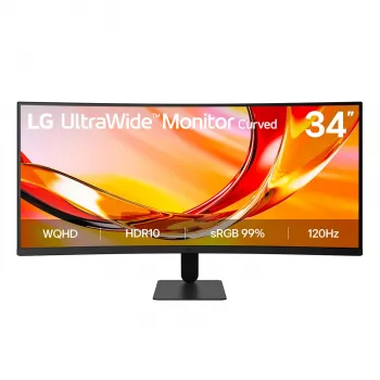 LG 34U601B-B.AEUQ 34-inch UltraWide WQHD 1800R Curved IPS Monitor, 120Hz, HDR10, AMD FreeSync Premium