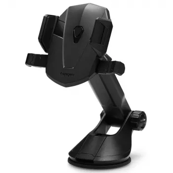 Spigen Car Mount Holder TS35 Kuel Series - Universal Smartphone Car Mount with Suction Cup, Telescopic Arm, 360° Rotation, Black