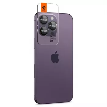 Spigen Optik.TR EZ Fit Camera Protector 2-Pack for iPhone 14 Pro / 14 Pro Max - Black