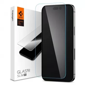 Spigen Glas tR Slim HD Screen Protector for Apple iPhone 14 Pro Max, Tempered Glass, 9H Hardness, Scratch Resistant, Transparent, 1 Pack