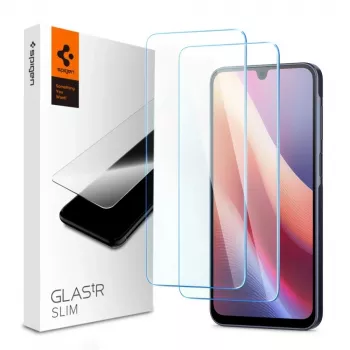 SPIGEN GLAS.tR SLIM 2-Pack Tempered Glass Screen Protector for Samsung Galaxy A16 4G/5G, A26 5G, A17 4G/5G - Clear