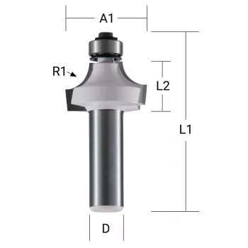 Makita Round Over Router Bit - 19 mm