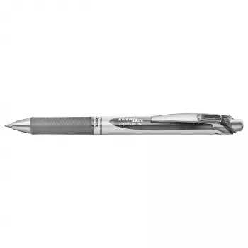 Pentel EnerGel BL77-NX Retractable Gel Pen - Grey Ink - 0.7 mm - Refillable
