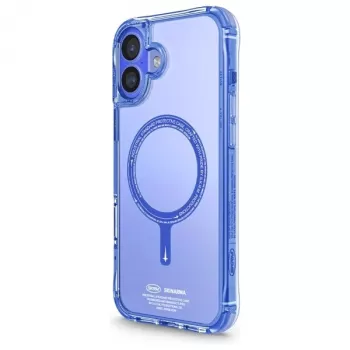 SKINARMA Saido Case for iPhone 16 Plus 6.7 inch Magnetic Charging Blue