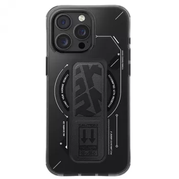 SKINARMA Helio iPhone 16 Pro 6.3 inch Magnetic Charging + Grip Stand Case Black
