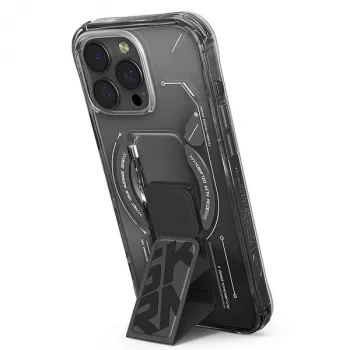 Skinarma Helio Case for iPhone 16 Pro Max 6.9 inch Magnetic Charging + Grip Stand Black