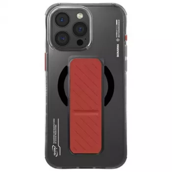 Skinarma Axon Case for iPhone 16 Pro 6.3 inch Magnetic Charging + Grip Stand Black