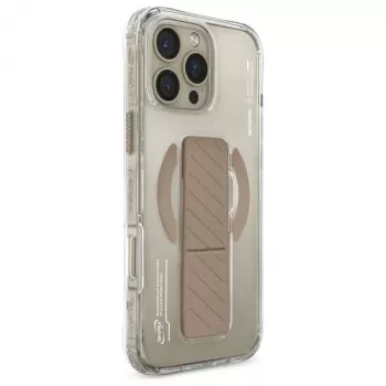 Skinarma Axon Case for iPhone 16 Pro Max 6.9 inch Magnetic Charging + Grip Stand Champagne