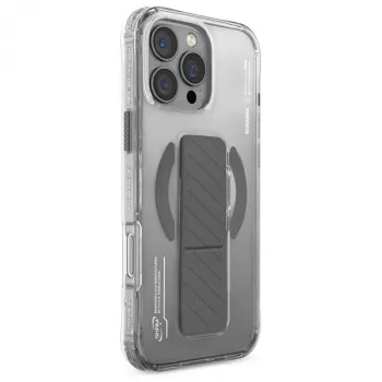 Skinarma Axon Case for iPhone 16 Pro Max 6.9 inch Magnetic Charging + Grip Stand Titanium