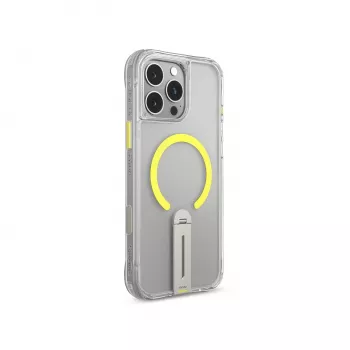 SKINARMA Helix Case for iPhone 16 Pro Max Magnetic Charging 360 Rotating Stand Transparent