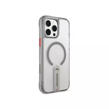Skinarma Helix Case for iPhone 16 Pro Max Magnetic Charging 360 Rotating Stand Titanium