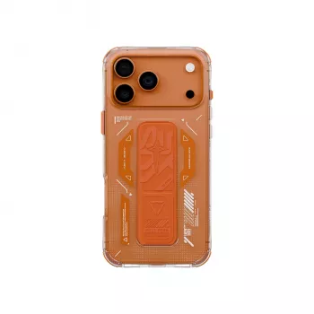 Skinarma Helio Case for iPhone 17 Pro Max Magnetic Charging + Grip Stand Orange