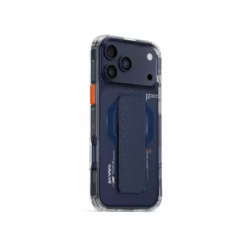 Skinarma Haxa Magnetic Charging + Grip Stand Case for Apple iPhone 17 Pro Max, Blue