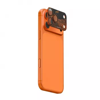 Skinarma Sonix Full Aluminium Camera Lens Protector for iPhone 17 Pro Orange