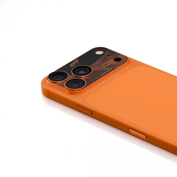 Skinarma Sonix Full Aluminium Camera Lens Protector for iPhone 17 Pro Orange