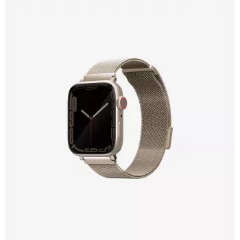 UNIQ Dante Apple Watch Strap Stainless Steel Link Bracelet Starlight 42/44/45mm Series 1-9/SE/SE2/SE3