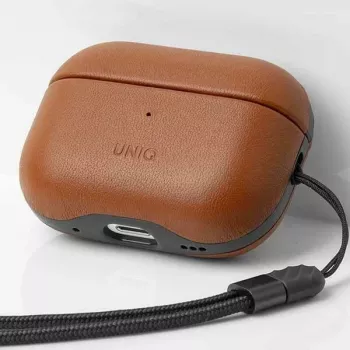 UNIQ Terra Genuine Leather Case for AirPods Pro 2nd Generation (2022/2023) - Toffee Brown