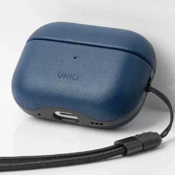 UNIQ Terra Case for AirPods Pro 2nd Gen (2022/2023) Genuine Leather - Space Blue
