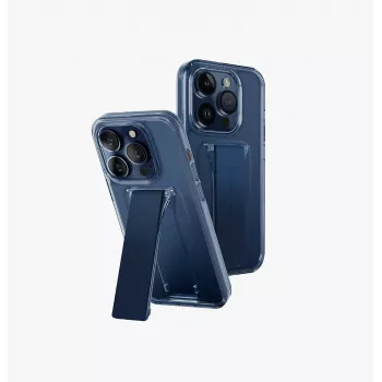 UNIQ Heldro Mount with Stand Case for Apple iPhone 15 Pro 6.1 inch Ultramarine Deep Blue