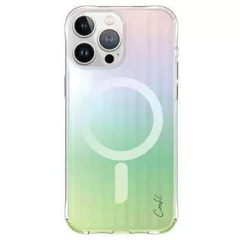 UNIQ Coehl Linear Magnetic Charging Case for iPhone 15 Pro Max 6.7 inch Opal Iridescent