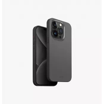 UNIQ Lyden DS MagClick Charging Case for Apple iPhone 15 Pro 6.1 inch Charcoal Grey-Black
