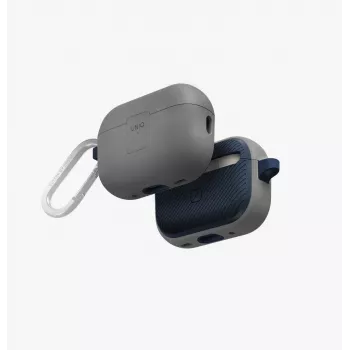 UNIQ Clyde Lock Case for AirPods Pro 2 (2022/2023) - Chalk Grey / Marine Blue