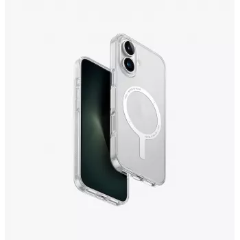 UNIQ Clario Case for Apple iPhone 16 6.1 inch MagClick Charging Lucent Clear