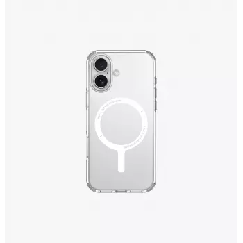 UNIQ Clario Case for Apple iPhone 16 6.1 inch MagClick Charging Lucent Clear
