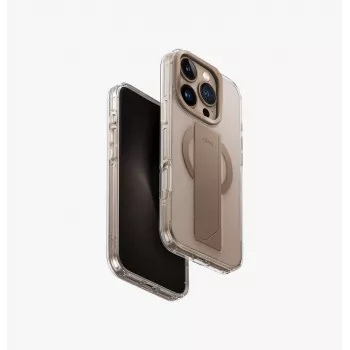 UNIQ Heldro Max Case for iPhone 16 Pro 6.3 inch MagClick Charging Taupe Gold