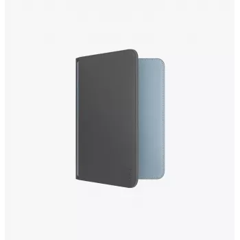 UNIQ Belmont Passport Holder with Apple Find My and RFID Blocking, Grey-Blue