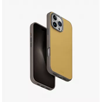UNIQ Lyden DS Magclick Charging Case for iPhone 16 Pro Max 6.9 inch, Yellow-Grey