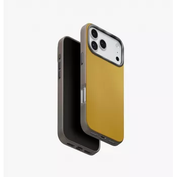 UNIQ Lyden DS Case for iPhone 17 Pro Max MagClick Charging Yellow/Grey